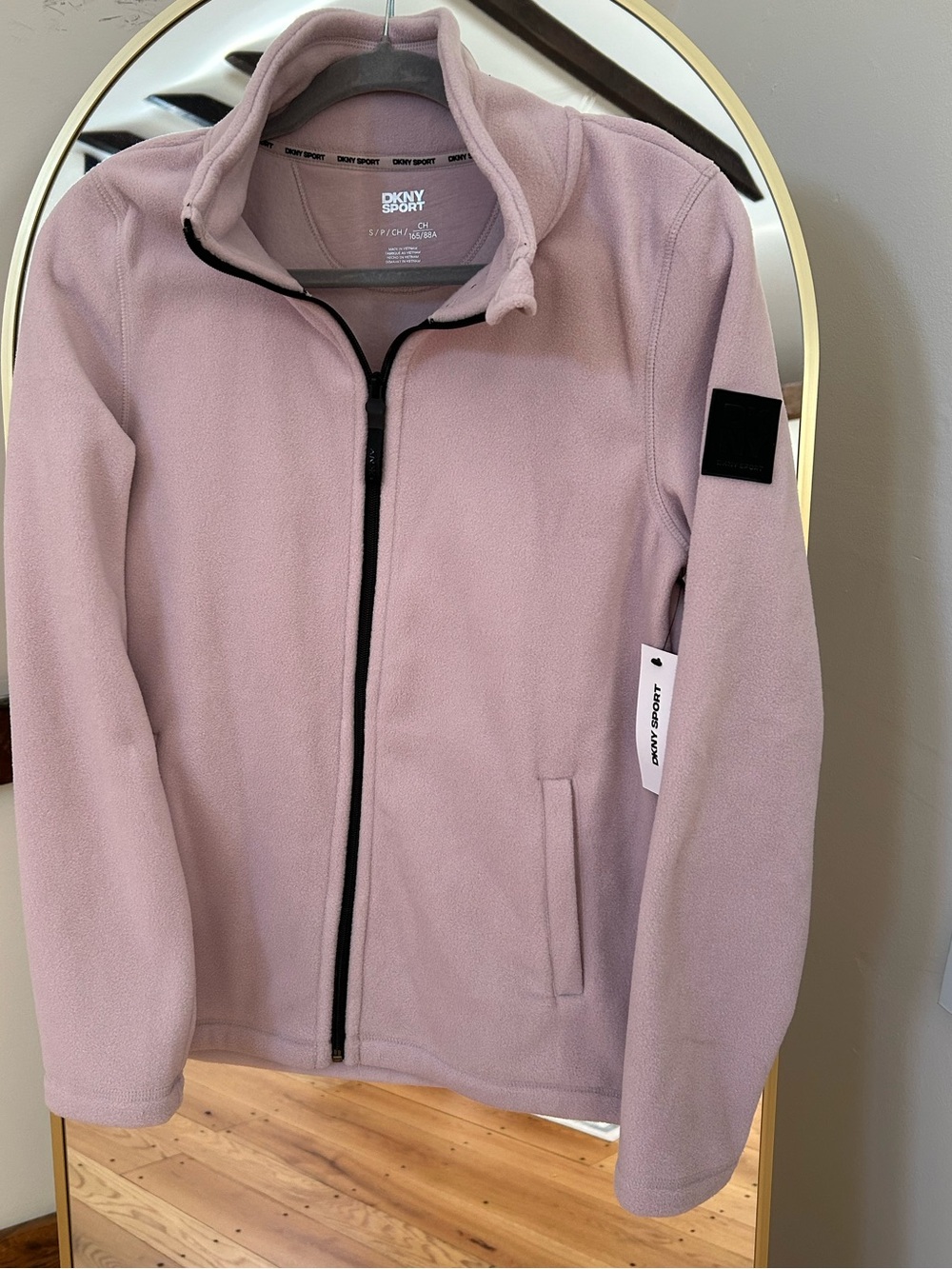 DKNY Sport Fleece Jacket. Dusk Pink Women’s Small. NWT